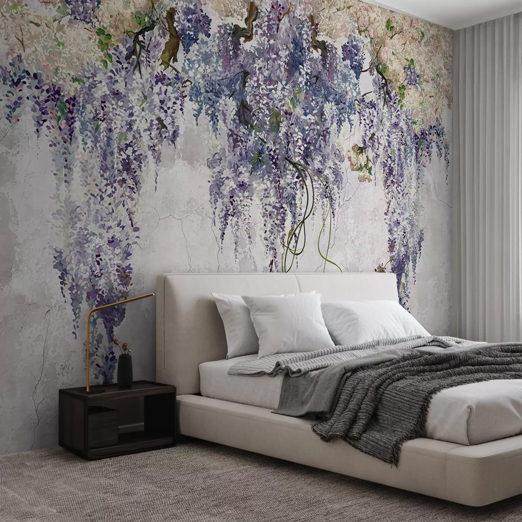 Papier peint Branches de lilas Boho u71720
