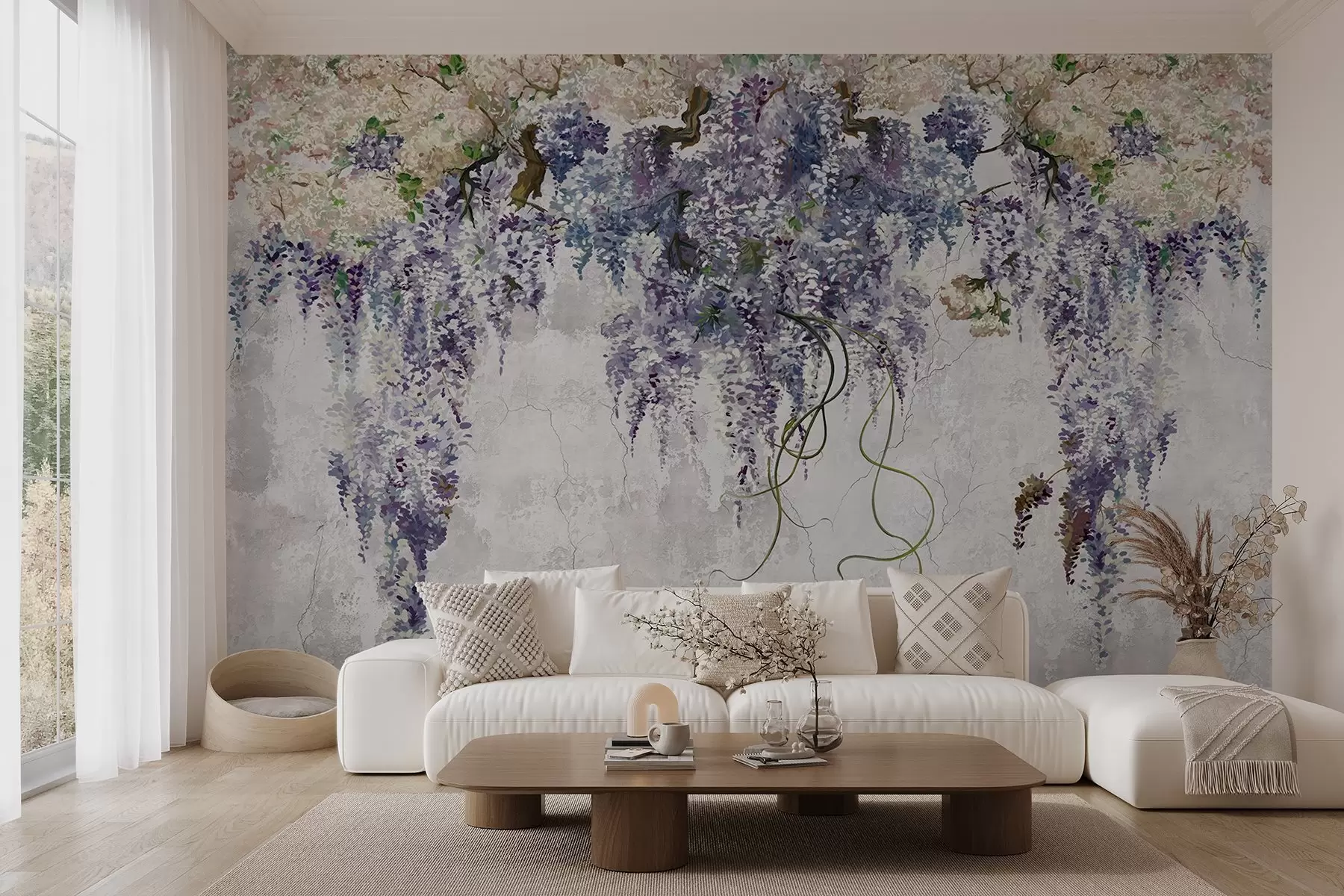 Papier peint Branches de lilas Boho u71720