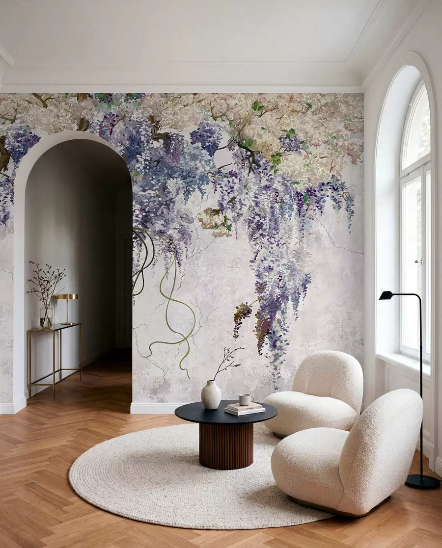 Papier peint Branches de lilas Boho u71720