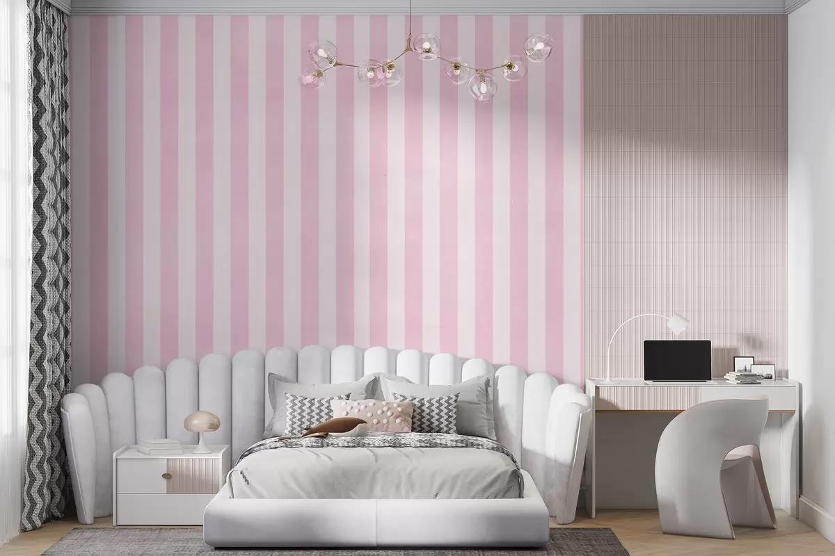 Papier peint Rayures roses u71648