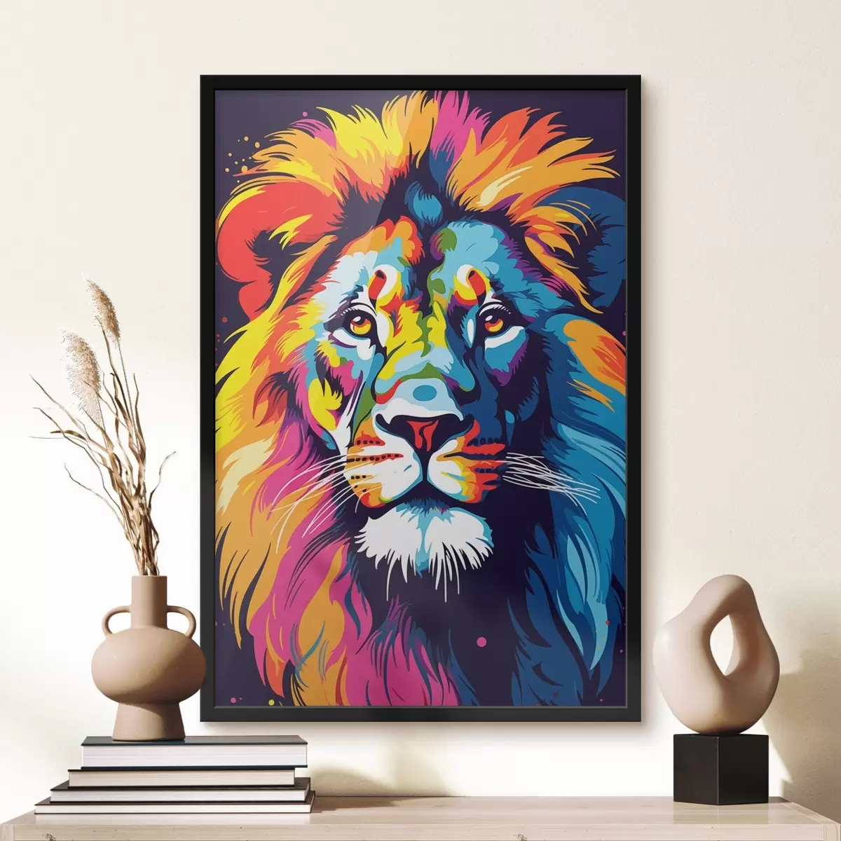 Poster Le roi dans un flamboiement de couleurs f45282