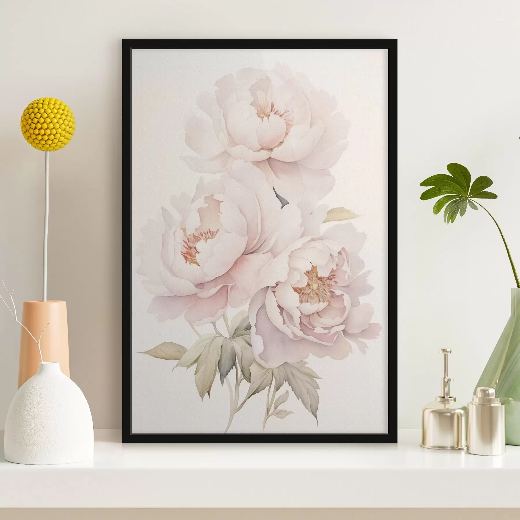 Papier peint Pivoines délicates f45293