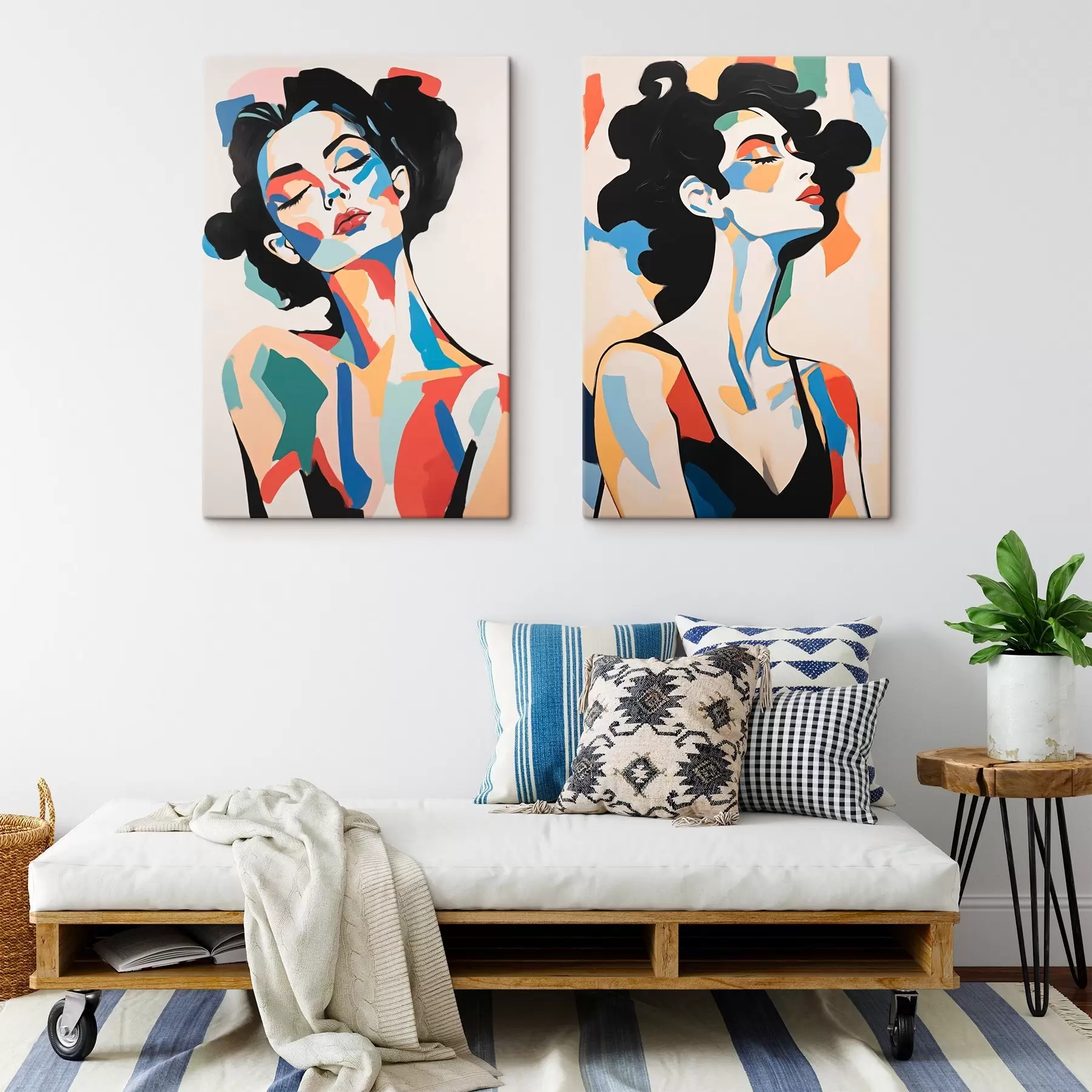 Tableau Portraits abstraits de femmes m00543