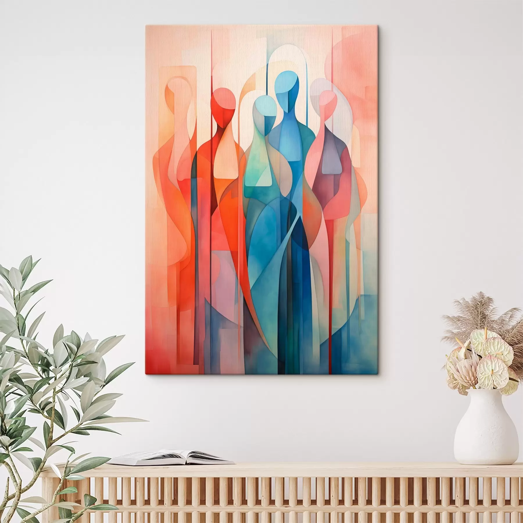 Tableau Silhouettes abstraites s45237