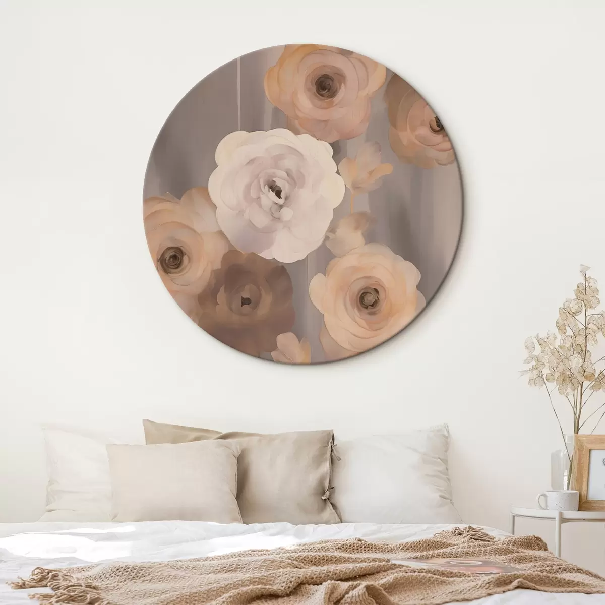 Tableaux rondes Fleurs abstraites r45160