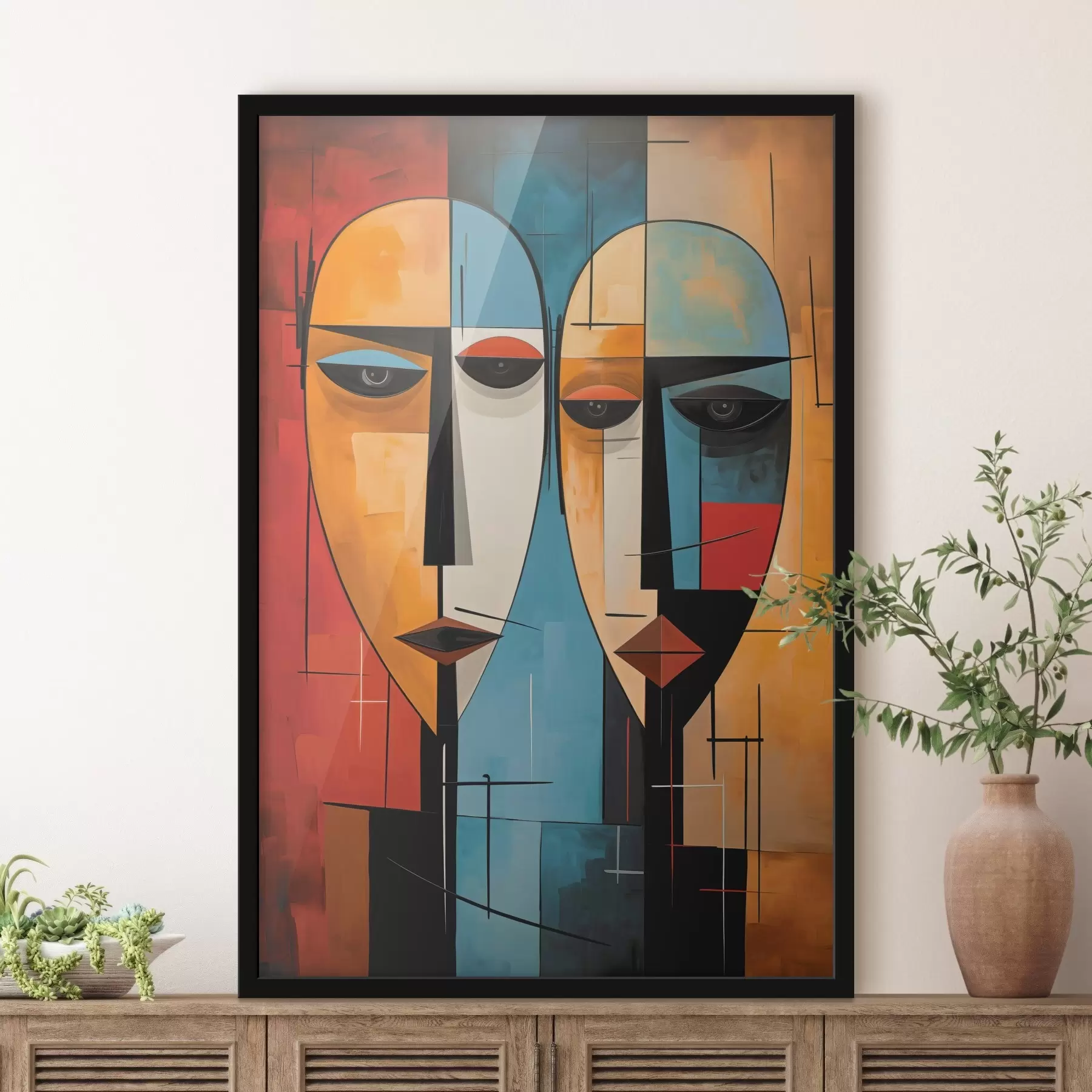 Papier peint Visages abstraits f45236