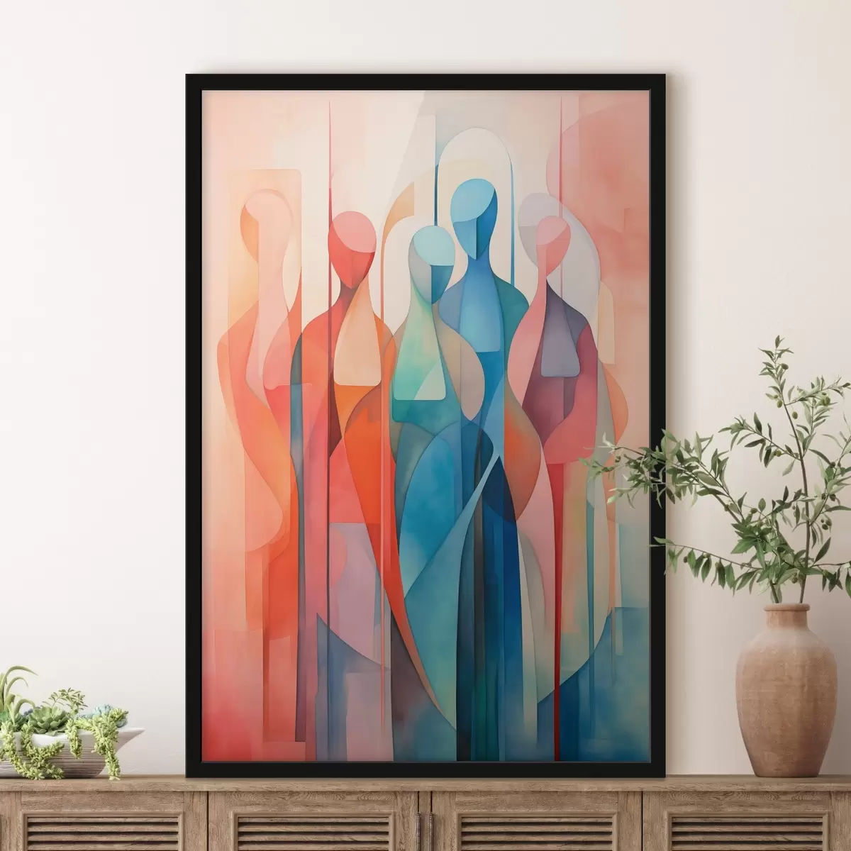 Poster Silhouettes abstraites f45237