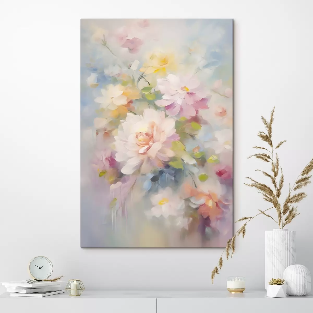 Tableau Peinture imitation fleurs s45301