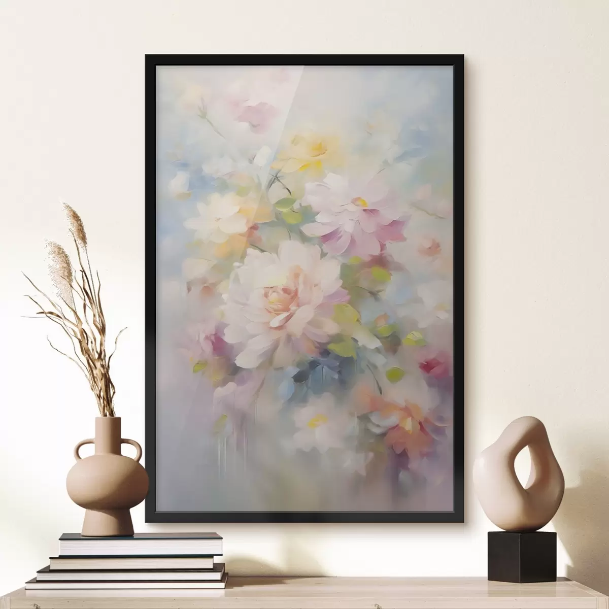 Poster Peinture imitation fleurs f45301