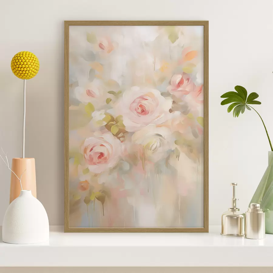 Papier peint Peinture d'imitation de roses f45302
