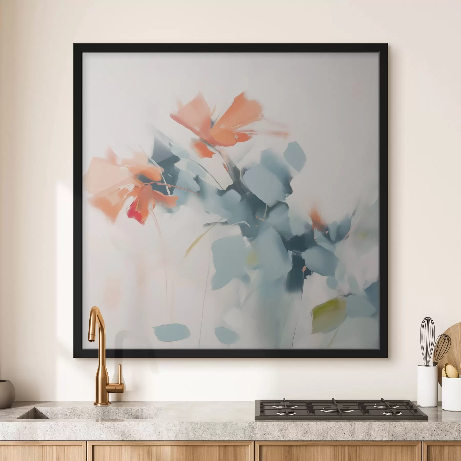 Papier peint Imitation de fleurs abstraites f45303