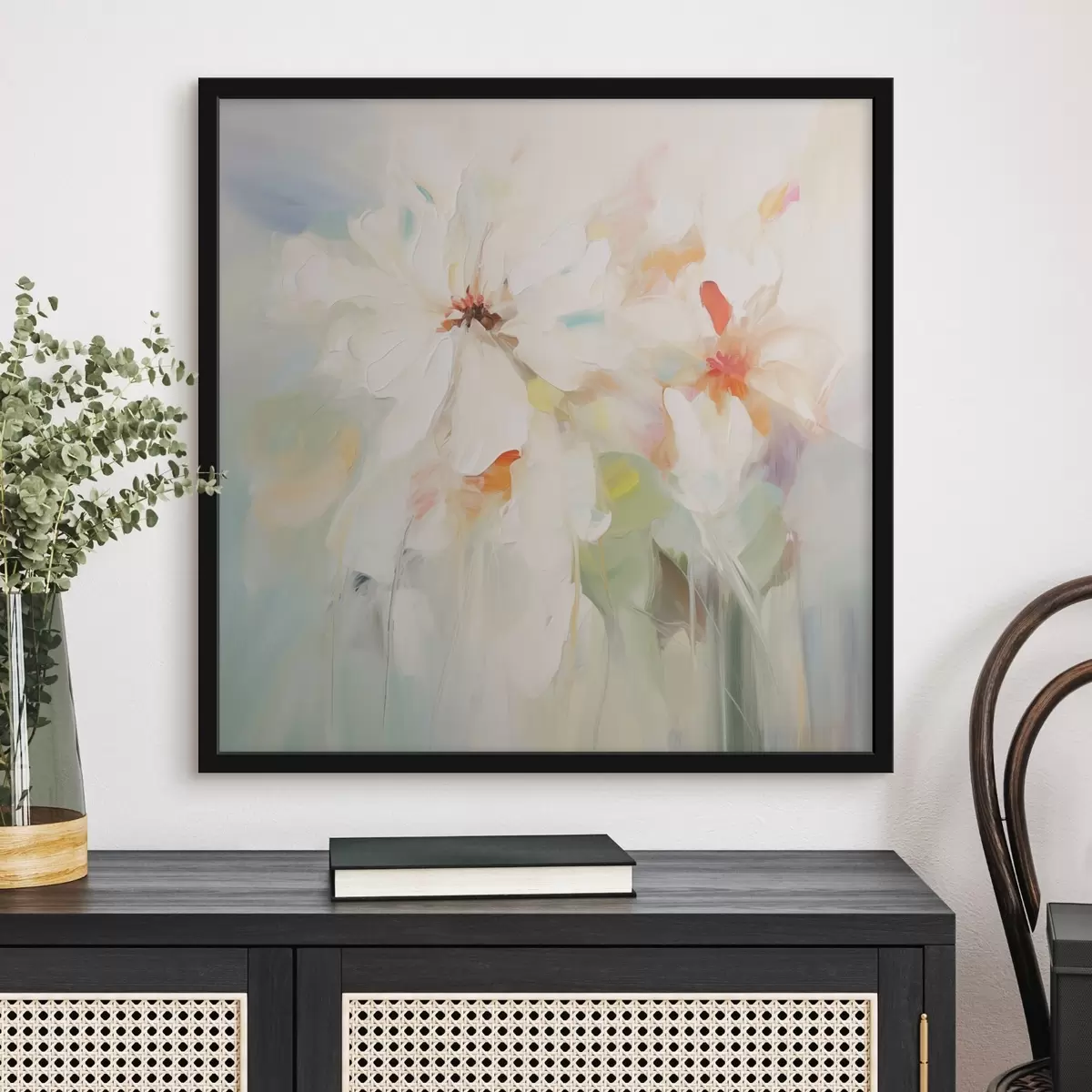 Poster Peinture imitation fleurs f45306