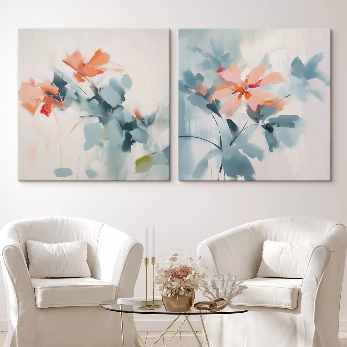 Tableau Imitation de fleurs abstraites m00564