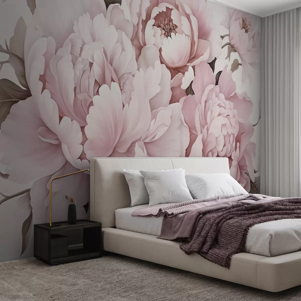 Papier peint Pivoines délicates w04365v1