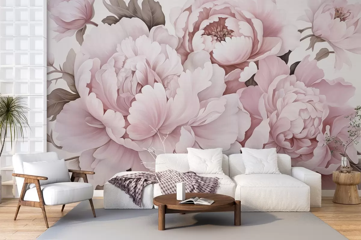 Papier peint Pivoines délicates w04365v1