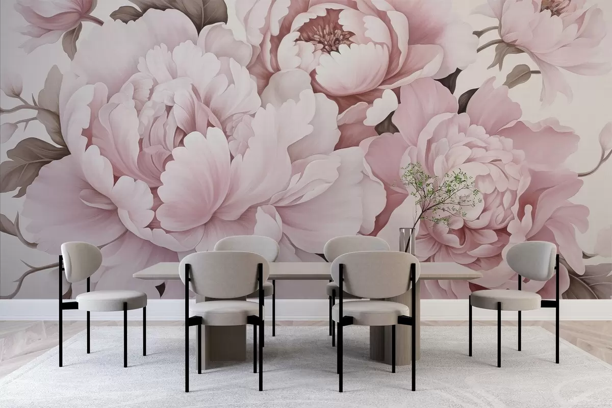 Papier peint Pivoines délicates w04365v1
