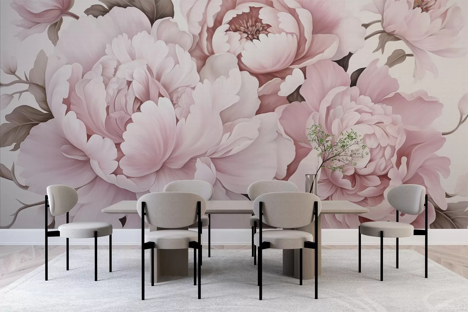 Papier peint Pivoines délicates w04365v1