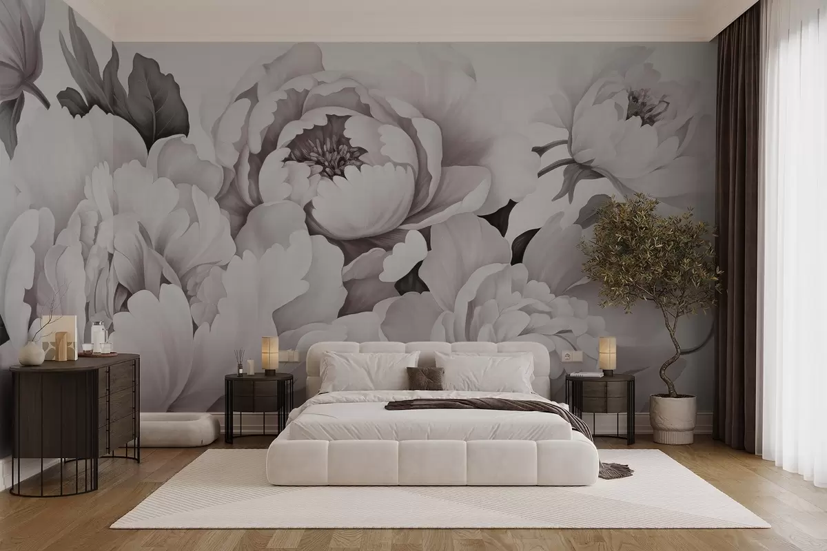 Papier peint Pivoines délicates w04365v2