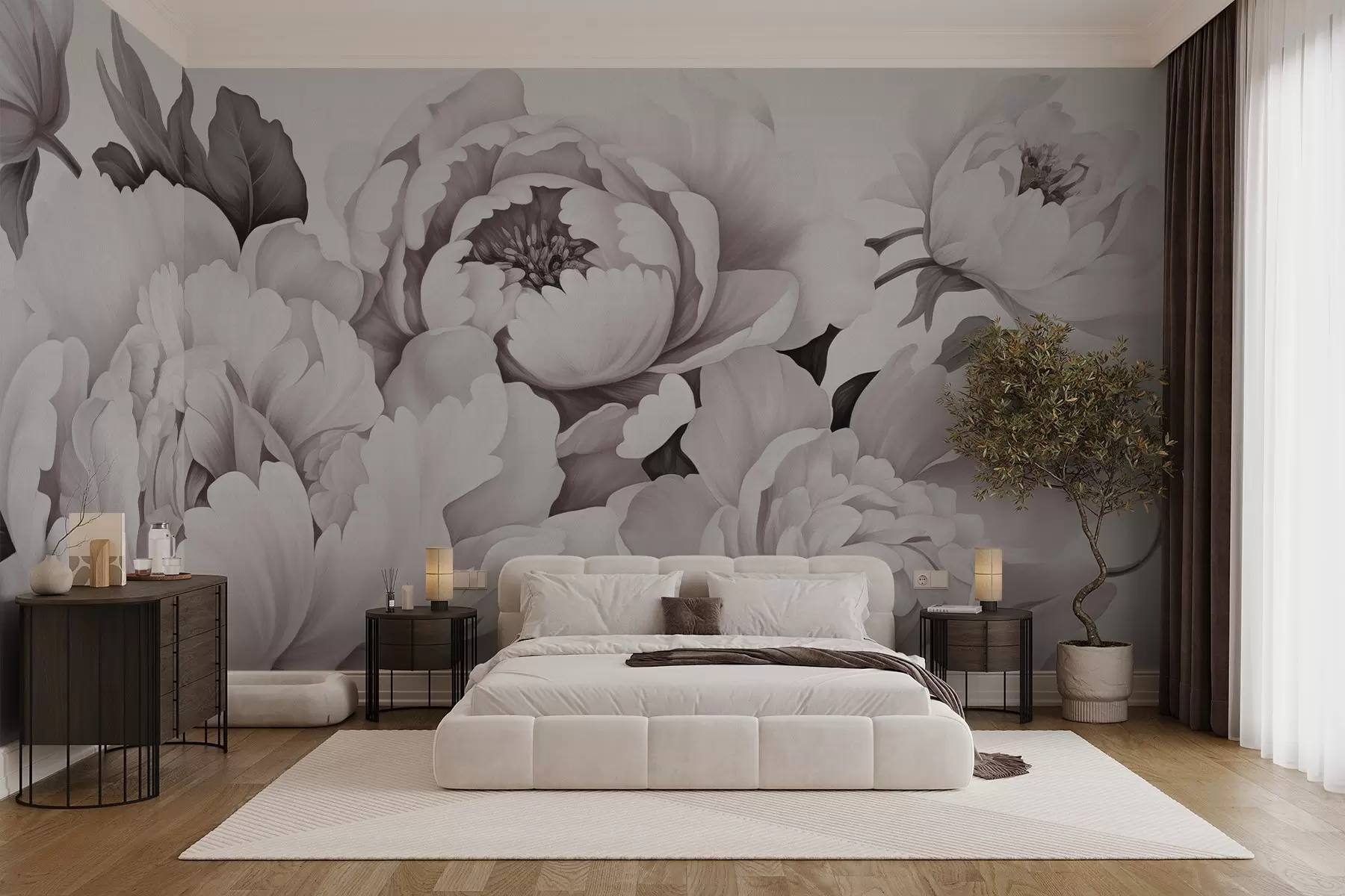 Papier peint Pivoines délicates w04365v2