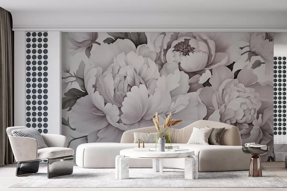 Papier peint Pivoines délicates w04365v2
