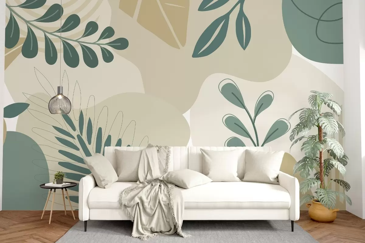Papier peint Abstraction, feuilles w04366v2