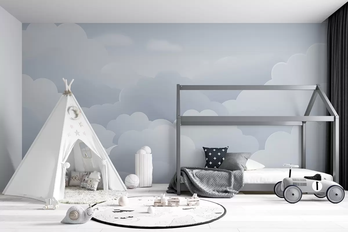 Papier peint Nuages en style minimaliste w04334