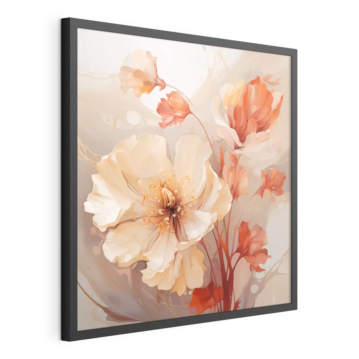 Poster Fleurs magiques dans des tons pastel dans un style rêveur f45042
