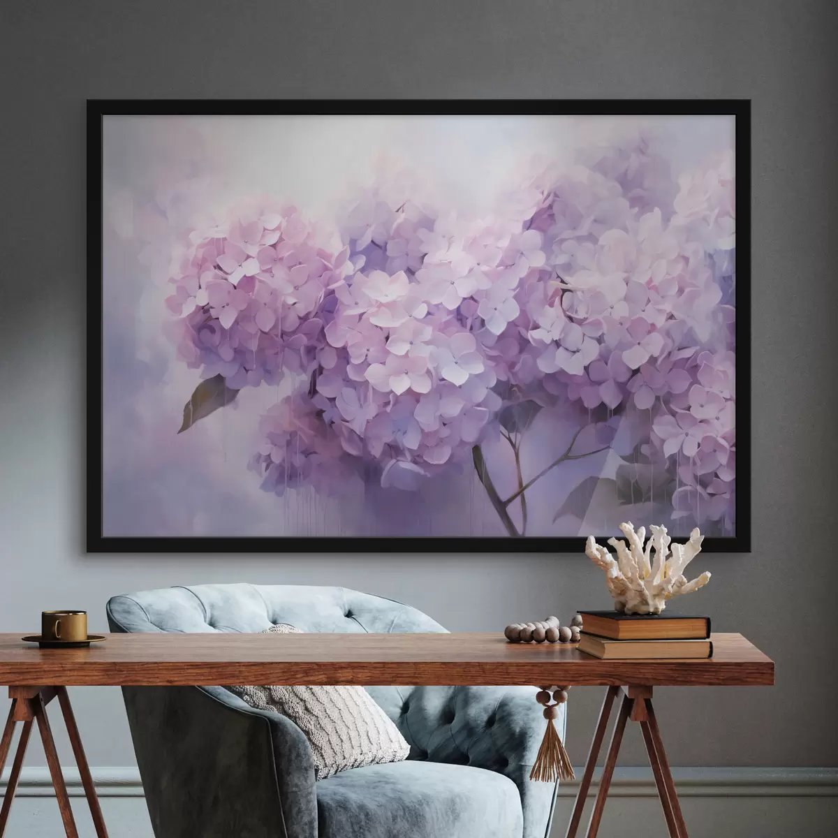 Poster Abstraction moderne avec des couleurs riches et des traits texturés f45046