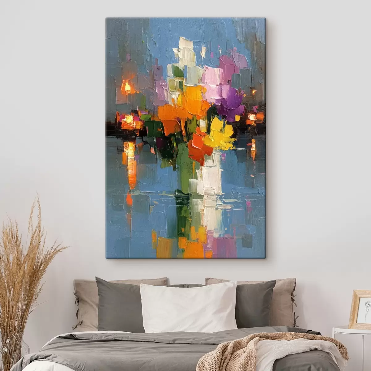 Tableau Abstraction urbaine : réflexion de la lumière dans l'eau s45243