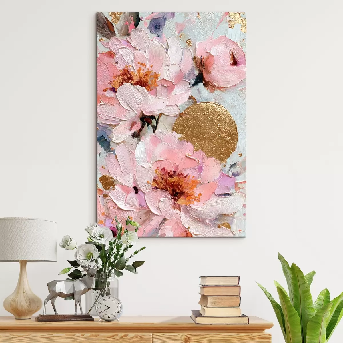 Tableau Composition florale : fleurs abstraites s45250