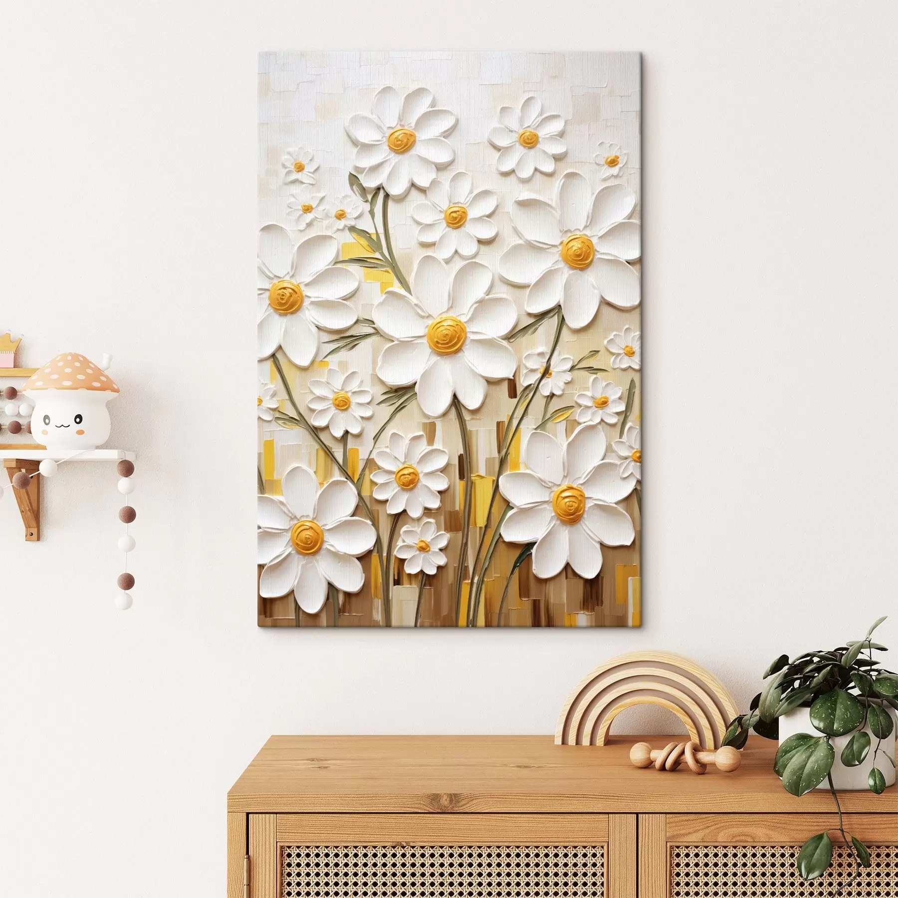 Tableau Composition florale en style volumétrique avec accents s45267