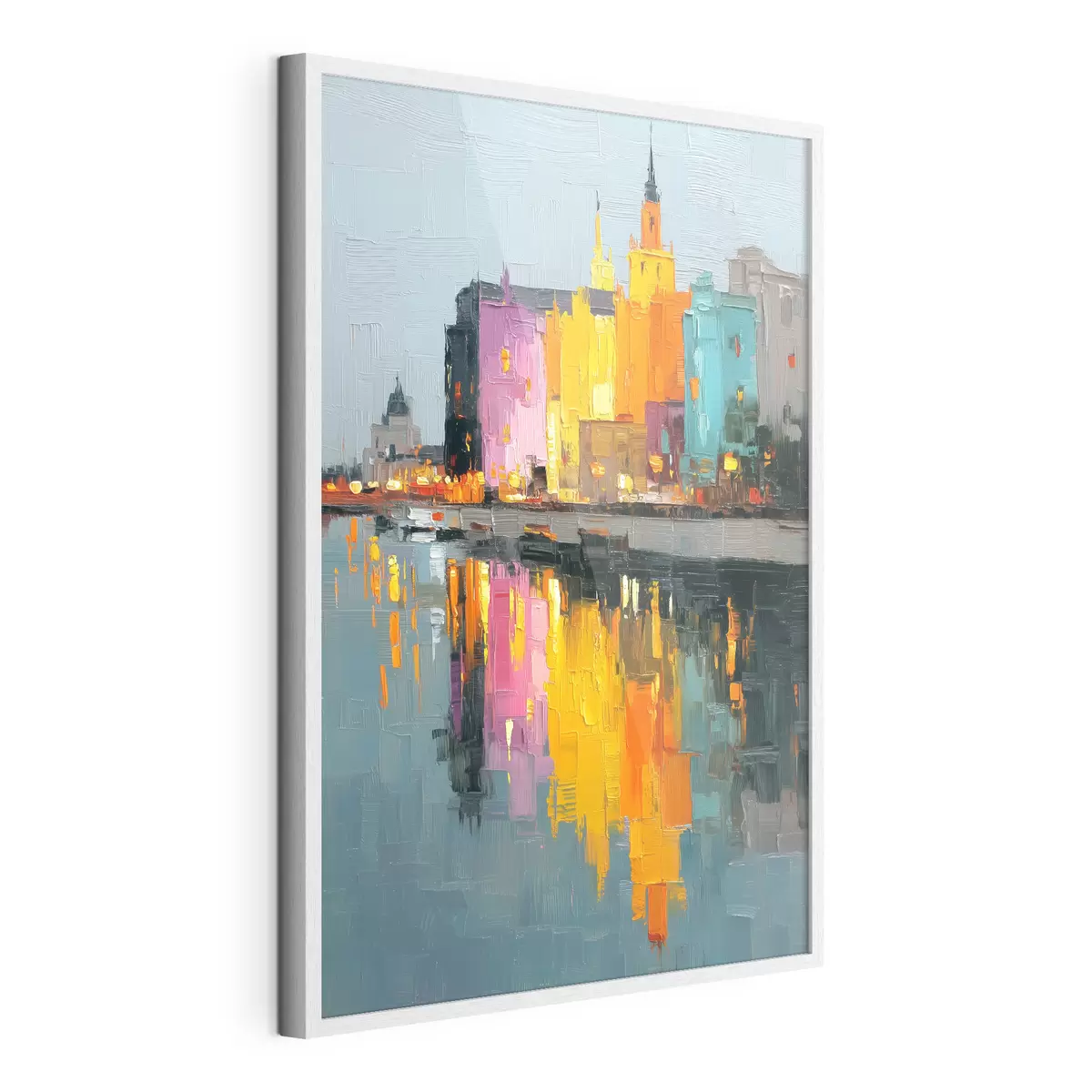 Poster Lumières de la ville : paysage vibrant dans un style empâté f45242