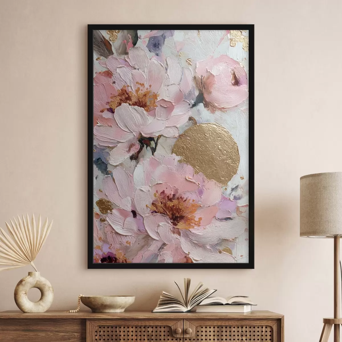 Poster Composition florale : fleurs abstraites f45250