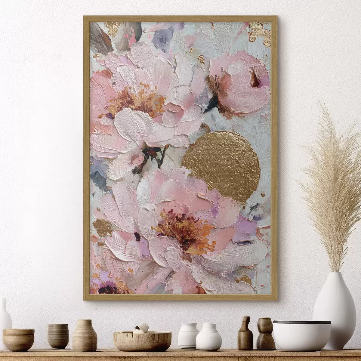 Poster Composition florale : fleurs abstraites f45250