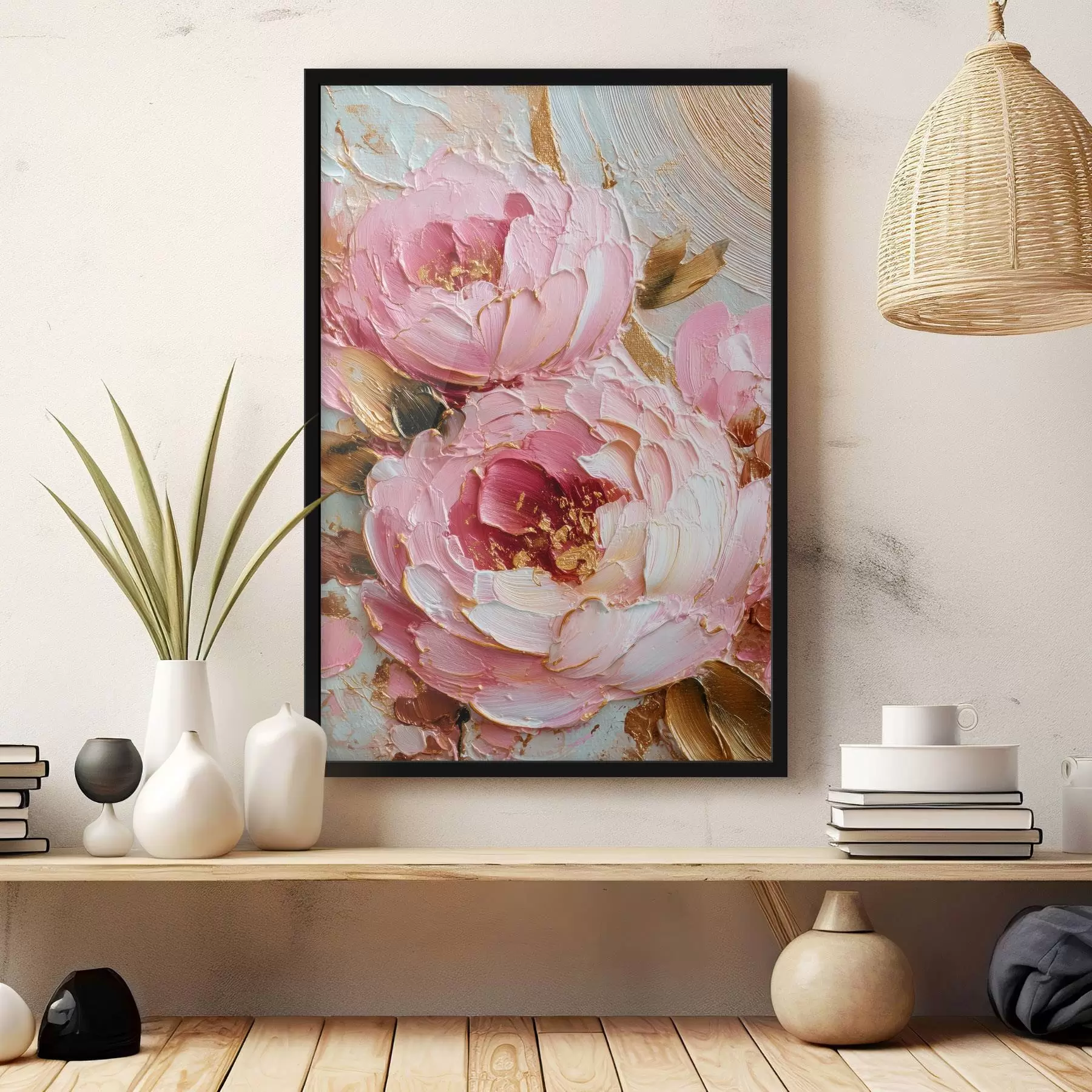 Papier peint Pétales volumétriques : art de l'empâtement avec une texture vivante f45251