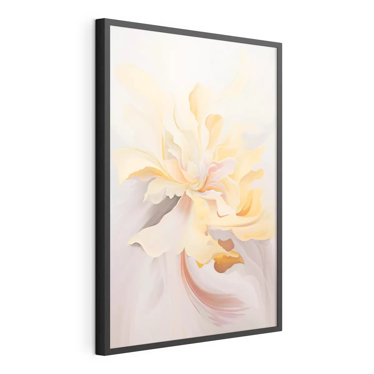 Poster Fleur délicate : peinture abstraite dans les tons pastel f45256