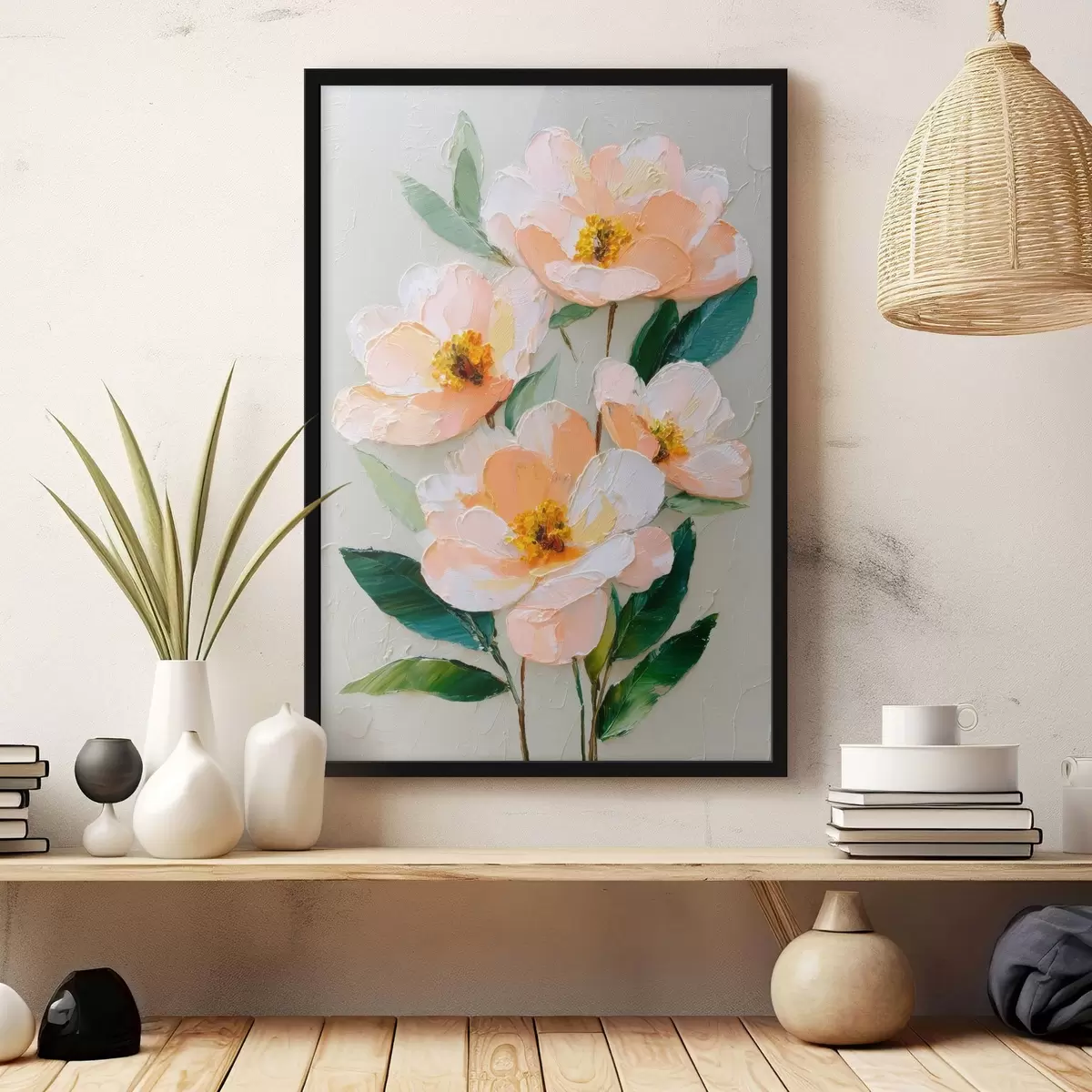 Poster Fleurs légères dans les tons pastel f45263