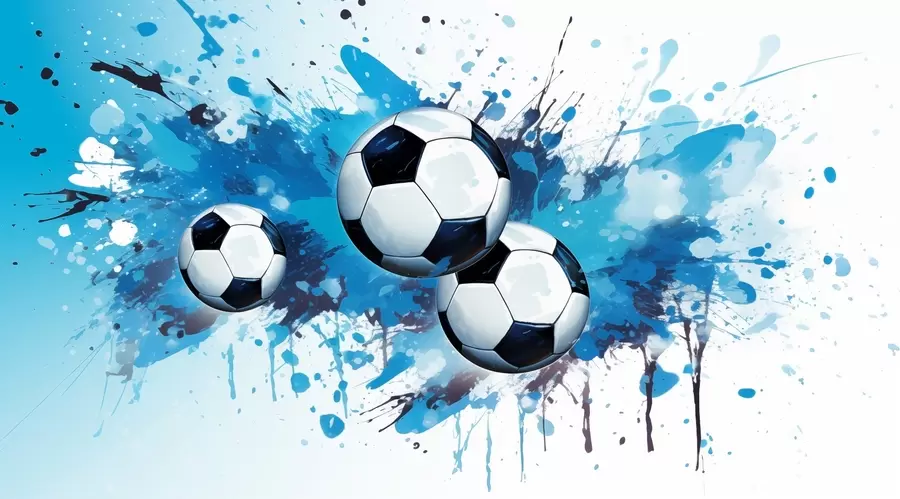 Papier peint Ballons de football w04373