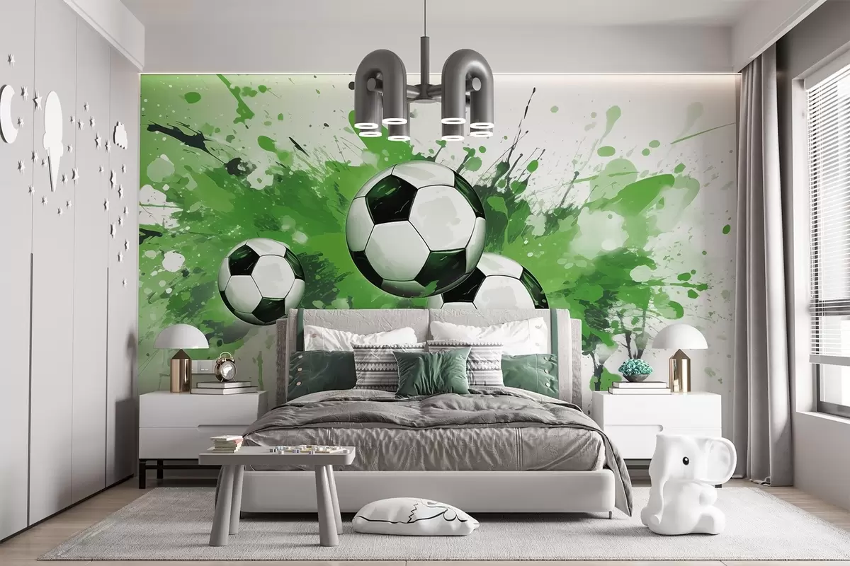 Papier peint Ballons de football w04373v1