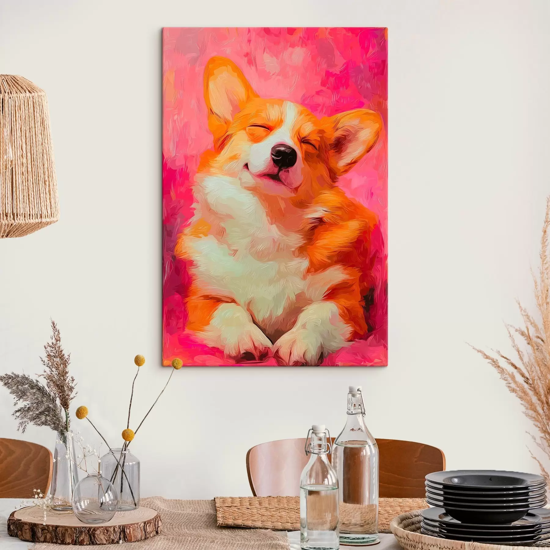 Tableau Chien Corgi s45312