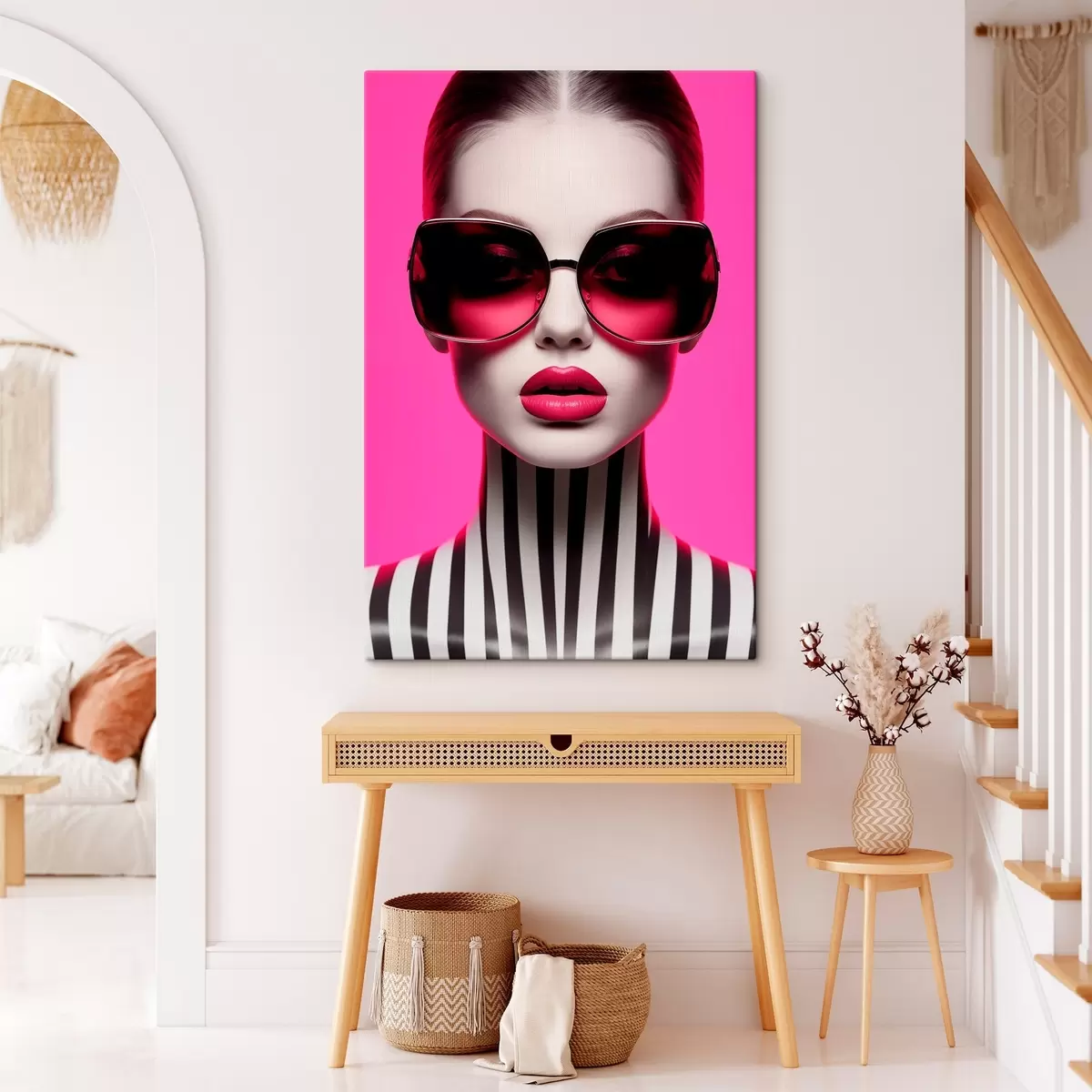 Tableau Femme avec de grandes lunettes s45316