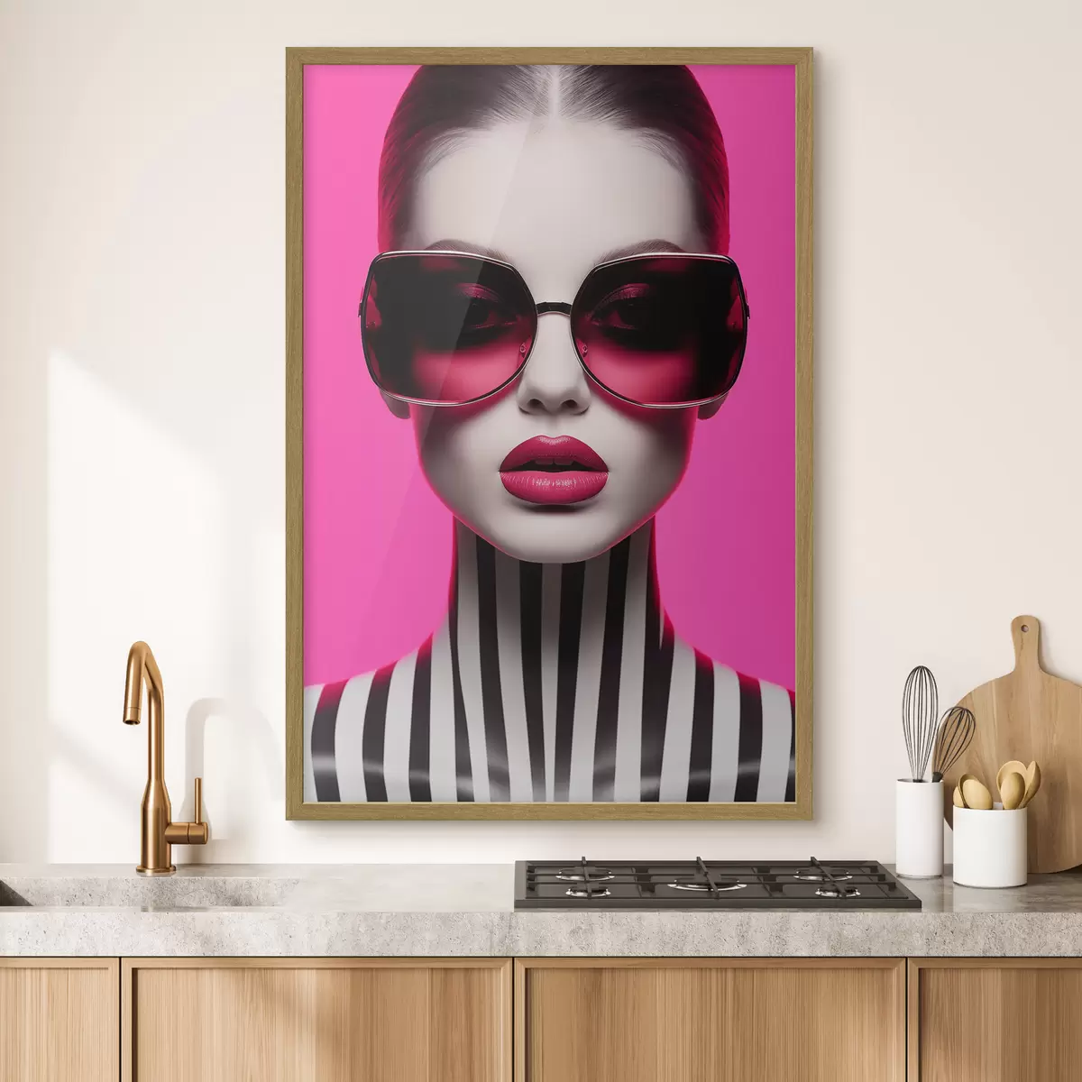 Poster Femme avec de grandes lunettes f45316