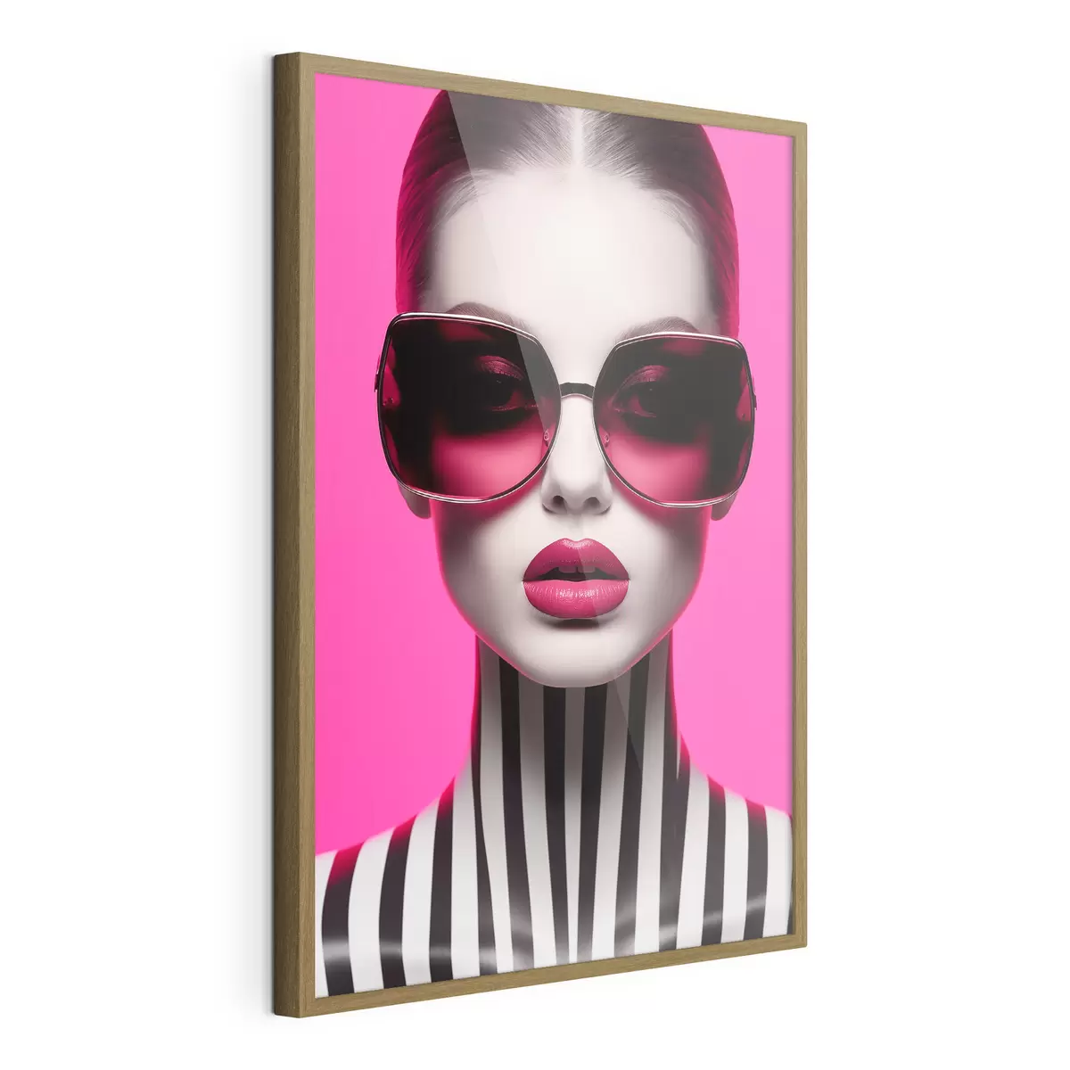 Poster Femme avec de grandes lunettes f45316
