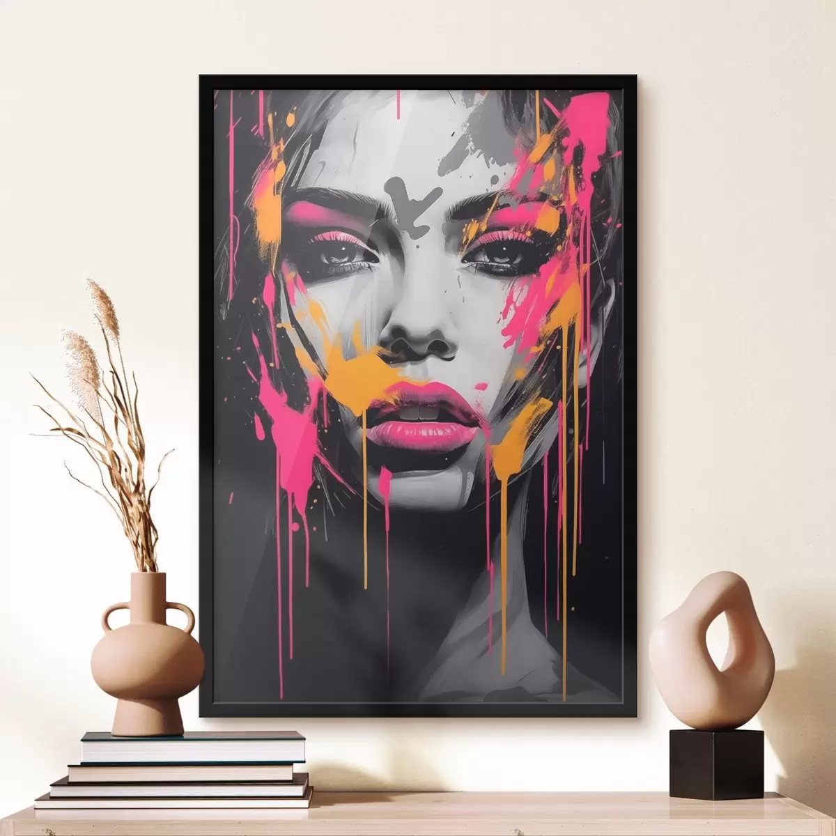 Poster Portrait de femme avec des peintures f45318