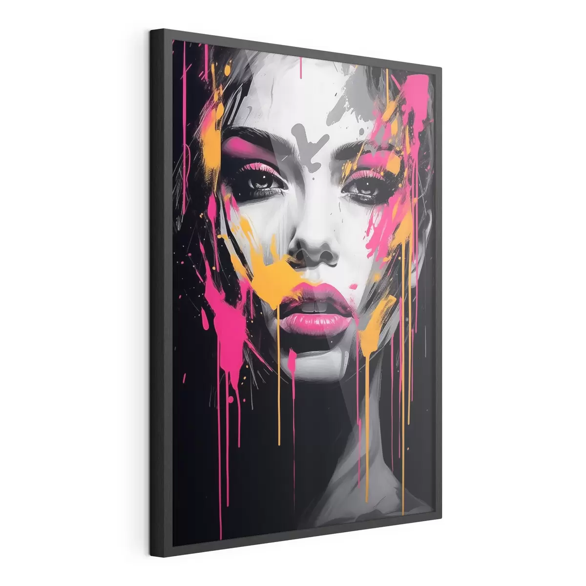 Poster Portrait de femme avec des peintures f45318
