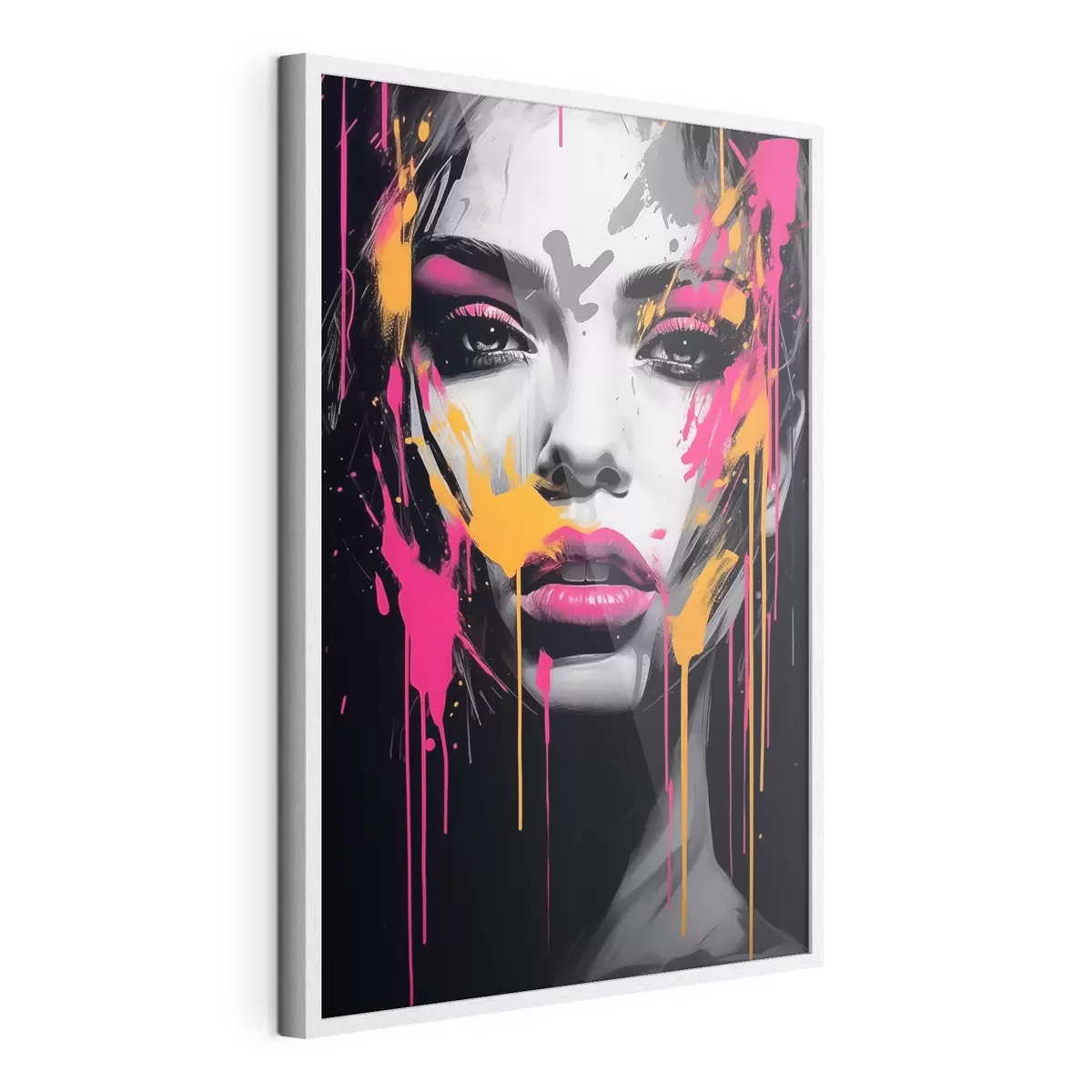 Poster Portrait de femme avec des peintures f45318