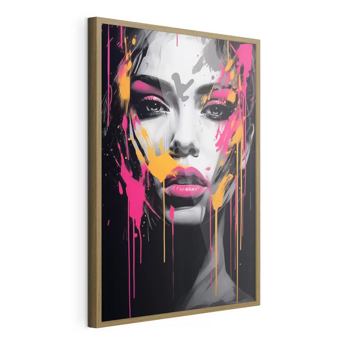 Poster Portrait de femme avec des peintures f45318