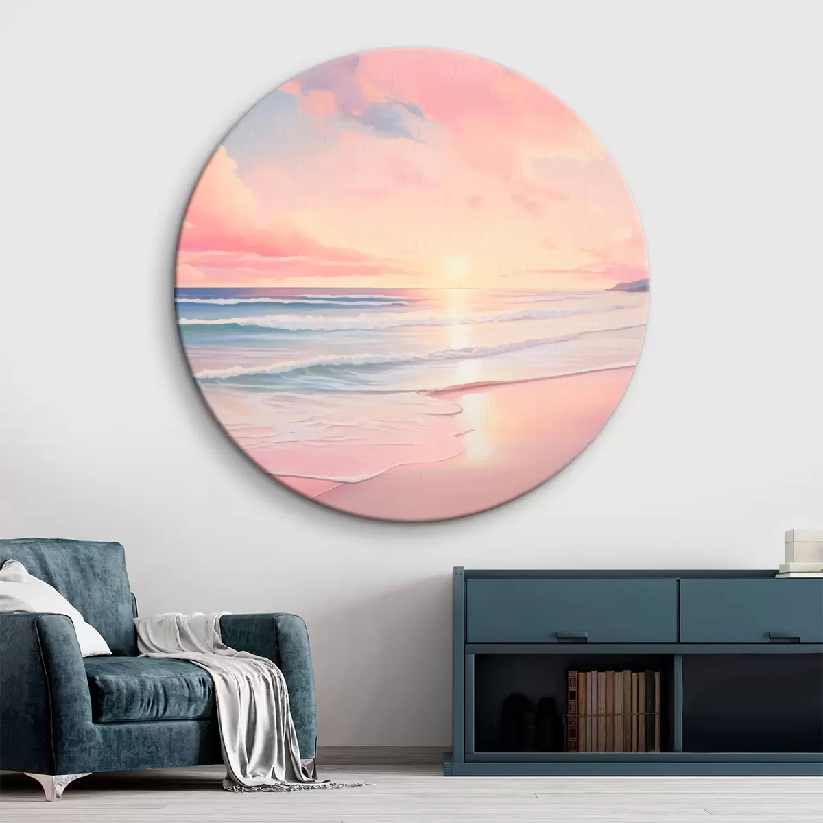 Tableaux rondes Bord de mer à l'aube r45317