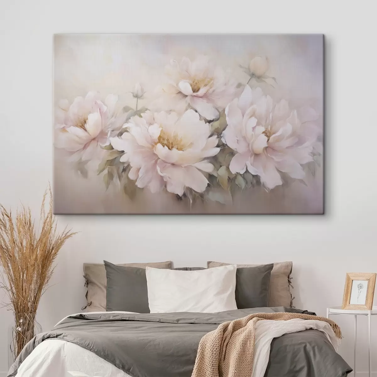Tableau Peinture imitation pivoines s45345