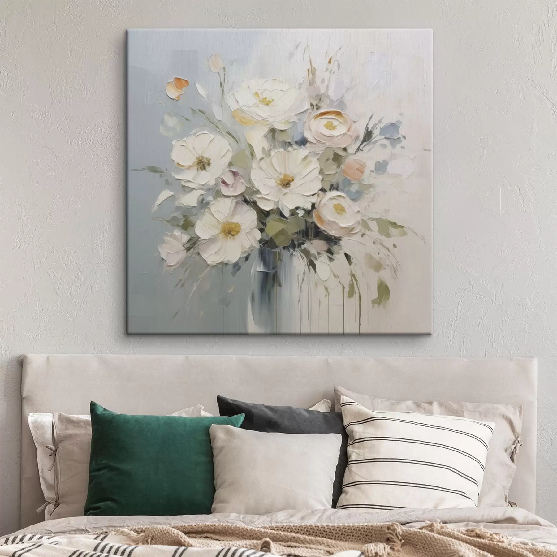 Tableau Peinture imitation bouquet de fleurs s45346